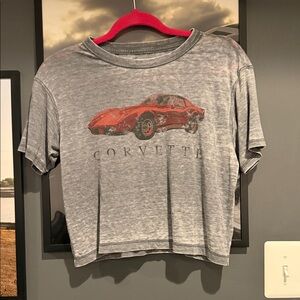 GM Official Gray Corvette Crop Top